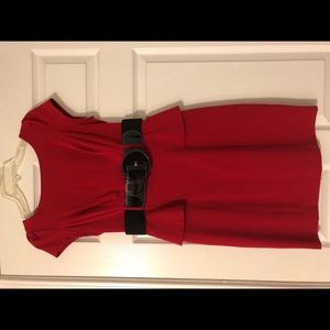 Red business casual dress